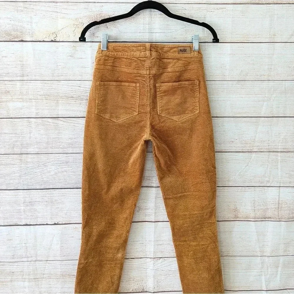 Paige Hoxton Ankle Skinny Corduroy Pants Marigold Anthropologie Exclusive - Picture 7 of 13